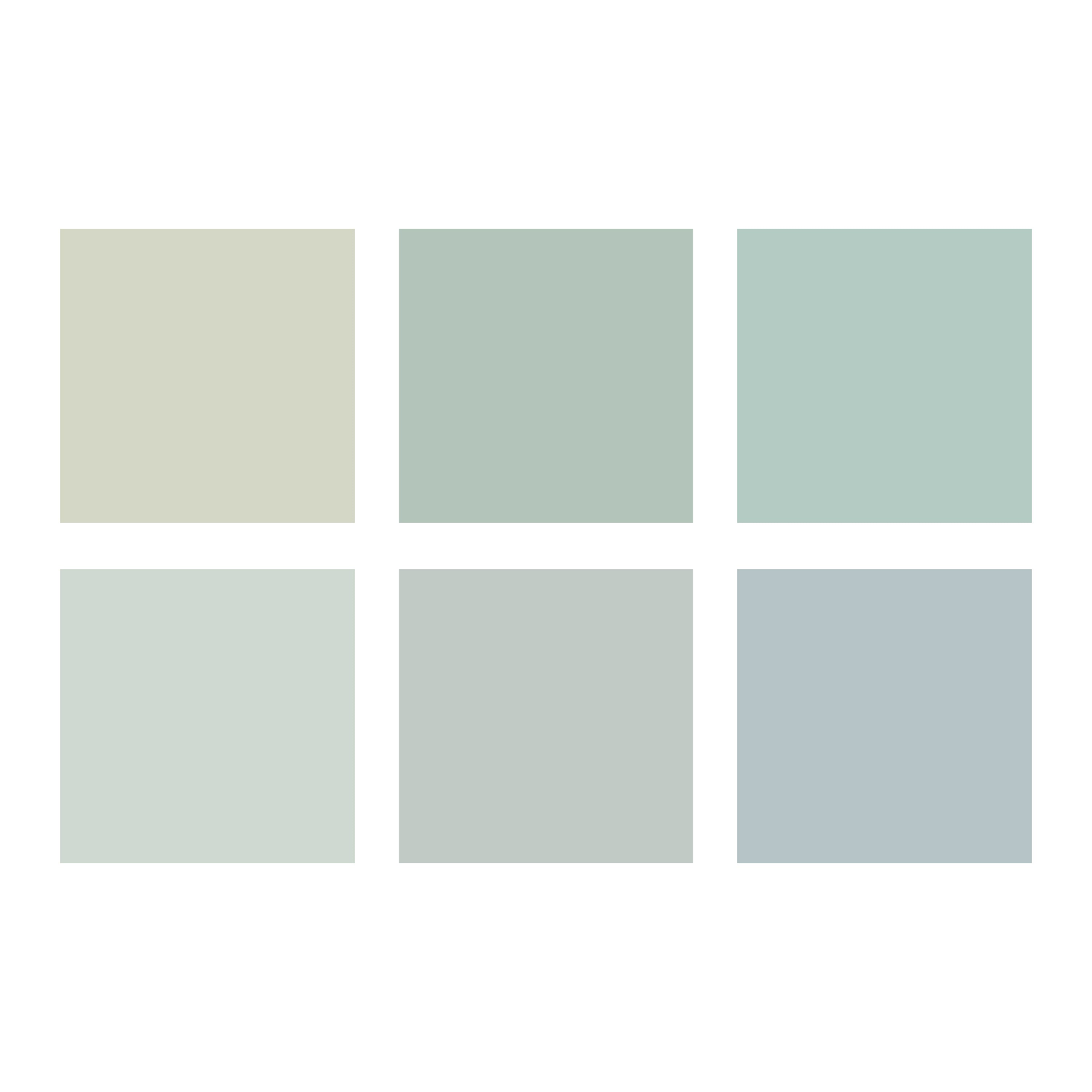 Stone & Sea colour chart featuring soft stone, blue-green and coastal-inspired heritage paint shades
