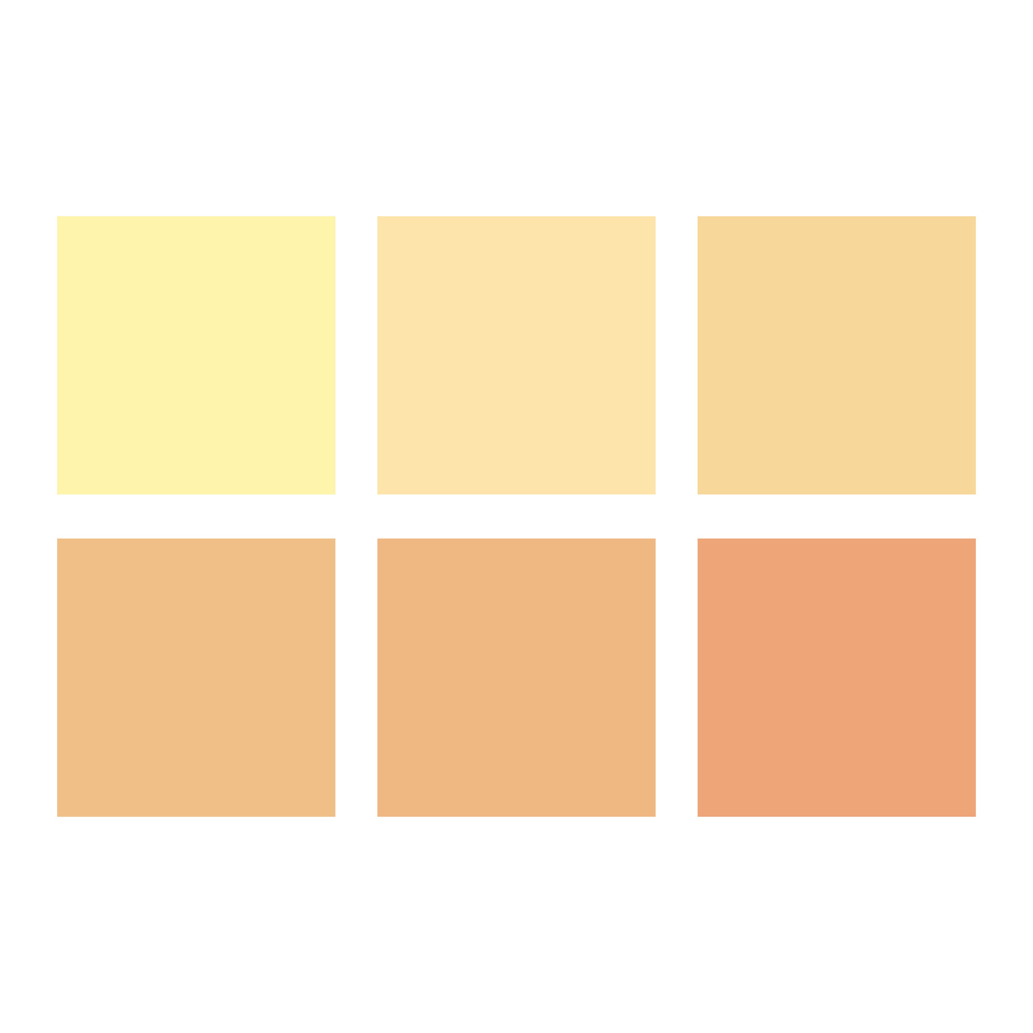 Mediterranean Earths colour chart of warm ochre and yellow heritage paint shades