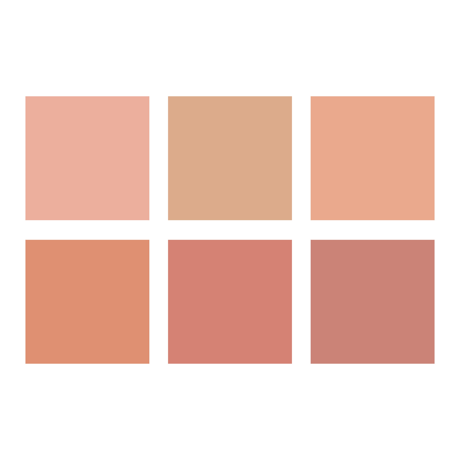 Desert Bloom colour chart featuring warm blush, pink and earthy heritage paint shades